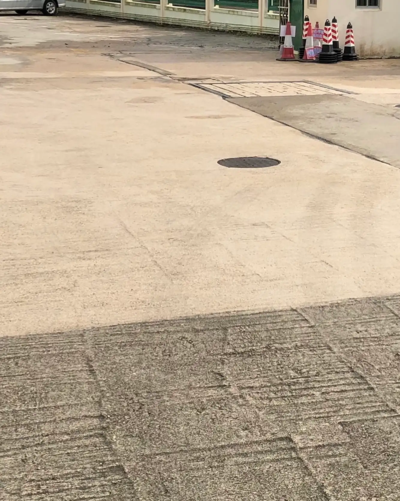 石地停車場清潔前後對比