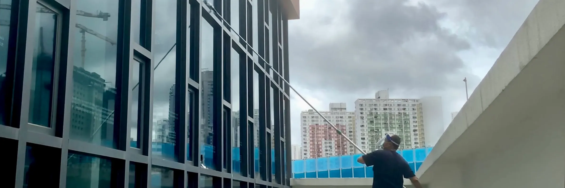 清潔高身落地玻璃窗戶